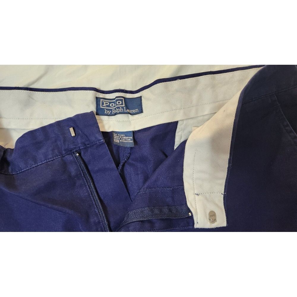 Polo Ralph Lauren Shorts Men's 38 Blue Navy Cotton Chino Relaxed Fit Casual Wear - Picture 3 of 8